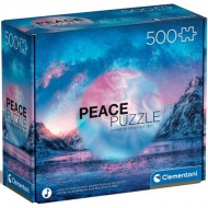 Peace Puzzle: Albastru deschis 500 bucăți puzzle - Clementoni