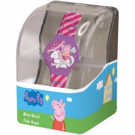 Peppa Pig ceas de mână analog în cutie cadou de plastic