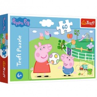 Peppa Pig: Distracție cu prietenii puzzle 60 bucăți - Trefl