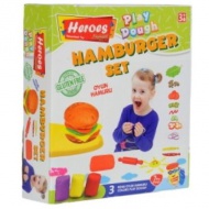 Play-Dough: Heroes Hamburger set plastilină 7 bucăți