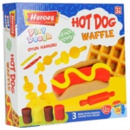 Play-Dough: Heroes HotDog și Waffle set plastilină 11 bucăți