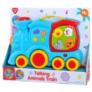 Playgo: Tren vesel de animale cu sunet și muzică