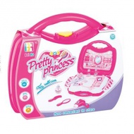 Pretty Princess pink set de înfrumusețare în geantă transportabilă cu accesorii