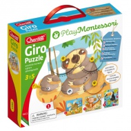 Quercetti: Montessori Giro 4 bucăți set puzzle animale