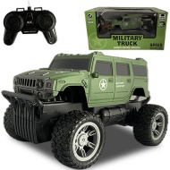 RC Off-Road Military mașină cu telecomandă Hummer militar cu lumină 27 MHz 22cm scara 1/16