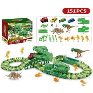 Set de autostradă parc de aventuri cu dinozauri 151 bucăți