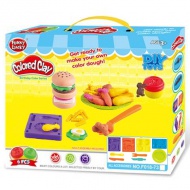 Set de făcut hamburger plastilină cu accesorii