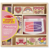 Set prietenie ştampile lemn cu creioane - Melissa &amp; Doug