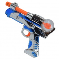 Space Warrior: Pistol spațial electric cromat cu lumină și sunet 24cm