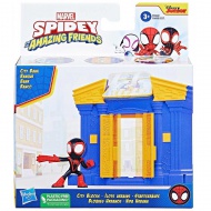 Spider-Man: Spidey and His Amazing Friends - City Bank cu figurină Miles Morales - Hasbro