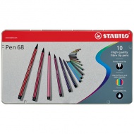 Stabilo: Pen 68 cutie metal set marker 10 bucăți