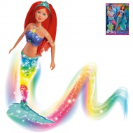 Steffi Love: Păpușă sirenă cu aripioare luminoase curcubeu 29cm - Simba Toys