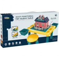 Toy Block Table masă de joacă cu elemente de construcție 76 bucăți set