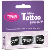 TyToo: Negru culoare set praf de sclipici 3x2,5ml