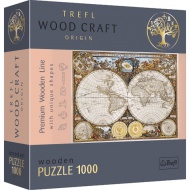 Wood Craft: Hartă veche 1000 bucăți premium lemn puzzle - Trefl