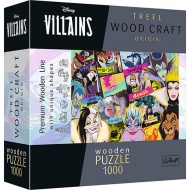 Wood Craft: Răucătorii Disney 1000 bucăți puzzle - Trefl