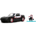 Figurină Marvel Ghost Spider și model de mașină Mazda Miata din 1990, scara 1/32 - Simba Toys