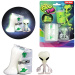 GlowN Fun Slime Alien: Slime fluorescent în butoi cu ulei cu figurină extraterestră