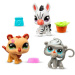 Littlest Pet Shop: Set de 3 figurine cu zebră, tigru, babuin - Vibe-uri de țară, seria 2