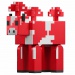 Minecraft: Figurină de acțiune Mooshroom de 8 cm cu accesorii - Mattel