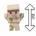 Minecraft: Figurina minifigură Iron Golem cu sabie albă în formă de depozitare - Mattel