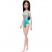 Păpușa Barbie Beach în costum de baie albastru cu model flamingo - Mattel