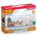 Schleich: Wild Life - Set de joacă Expediție în Antarctica cu figurine și sanie trasă de câini (42558)