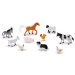 Set de 10 figurine cu animale de fermă în cutie de lemn - Melissa &amp; Doug