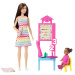 Set de joacă Barbie profesoară cu păr șaten și accesorii - Mattel