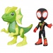 Spidey și prietenii săi uimitori - Miles Morales și Electrozaur Dino-Pânză Set de Acțiune - Hasbro