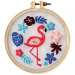 WowBox: Set de broderie cu model de flamingo