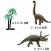 Dino World: Triceratops sau Brachiosaurus figurină cu copac