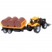 Engineering Truck: Set tractor cu remorcă și butoaie de ulei 28cm