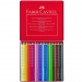 Set creioane colorate în cutie metal 24 bucăţi - Faber-Castell