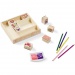 Set prietenie ştampile lemn cu creioane - Melissa &amp; Doug